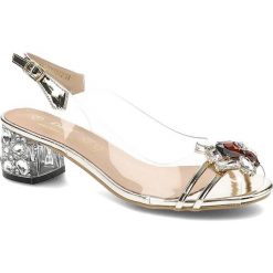 Złote Sandały S.Barski Eleganckie Buty Na Obcasie. Żółte sandały S.BARSKI, z aplikacjami, ze skóry, eleganckie, bez obcasa, na obcasie, bez zapięcia. Za 129.00 zł.