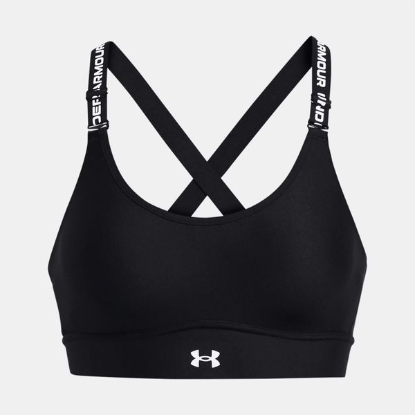 Biustonosz fitness Under Armour Infinity Mid. Czarne bielizna sportowa Under Armour, bez wzorów. Za 169.99 zł.