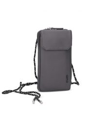Zwei Torebka w kolorze antracytowym na telefon - 10 x 19 x 3 cm rozmiar: onesize. Czarne torby na ramię Zwei, bez wzorów, z materiału, przez ramię, bez dodatków. Za 136.45 zł.