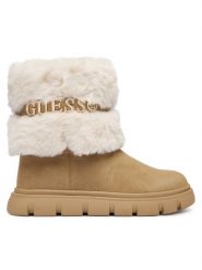 Guess Śniegowce FLFMEL ELE10 Beżowy. Brązowe trapery i śniegowce Guess, ze skóry. Za 634.99 zł.
