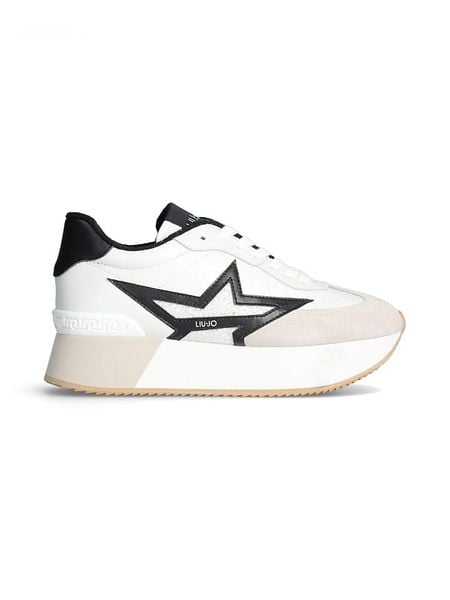 Liu Jo Skórzane sneakersy w kolorze biało-czarnym rozmiar: 40. Białe trampki Liu Jo, bez wzorów, z materiału, bez zapięcia. Za 346.99 zł.