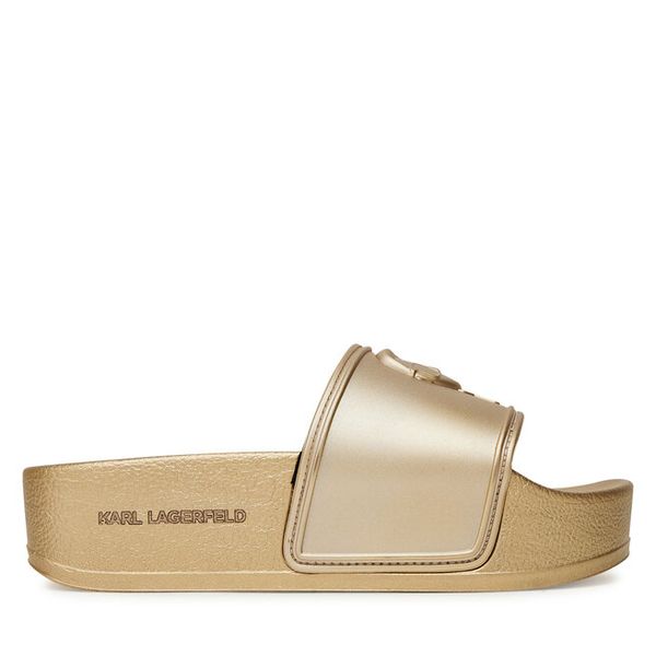 Klapki KARL LAGERFELD. Białe klapki KARL LAGERFELD, bez wzorów, bez obcasa. Za 233.99 zł.