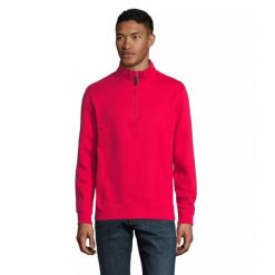 Bluza z kołnierzem i zapięciem Sol's Stan. Czerwone bluzy SOL'S, l, bez wzorów, z bawełny, bez kaptura. Za 157.00 zł.