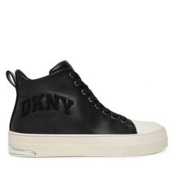 Trampki DKNY. Czarne trampki DKNY, bez wzorów, bez zapięcia. Za 479.99 zł.
