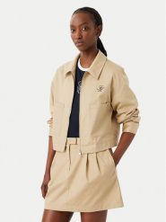 Tommy Hilfiger Kurtka przejściowa Chino WW0WW50144 Beżowy Regular Fit. Brązowe kurtki TOMMY HILFIGER, bez wzorów, z bawełny, bez kaptura. Za 949.99 zł.