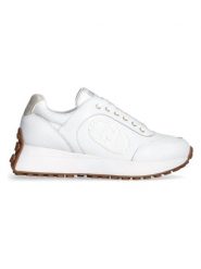 Liu Jo Skórzane sneakersy w kolorze białym rozmiar: 40. Białe trampki Liu Jo, bez wzorów, z materiału, bez zapięcia. Za 311.85 zł.