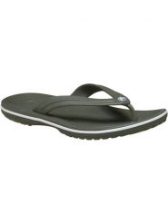 Japonki Dla Dorosłych Crocs Crocband 11033 Flip. Czerwone klapki Crocs, bez wzorów, z materiału, bez obcasa. Za 169.99 zł.
