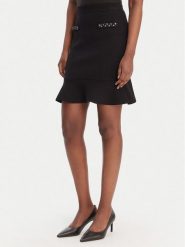 Guess Spódnica mini W6RD75 Z4422 Czarny Regular Fit. Czarne spódnice Guess, m, z aplikacjami, z wiskozy, mini. Za 439.99 zł.