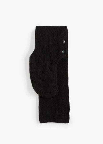 Szal z kapturem. Czarne szaliki bonprix, bez wzorów. Za 109.99 zł.