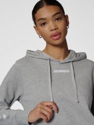 Bluza damska z kapturem Hummel Elemental. Szare bluzy Hummel, na jesień, m, bez wzorów, z bawełny, z kapturem. Za 134.95 zł.