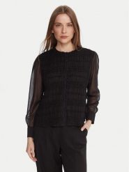 French Connection Bluzka 72ZAY Czarny Regular Fit. Czarne bluzki French Connection, bez wzorów, z syntetyku, bez kołnierzyka, bez ramiączek. Za 299.99 zł.