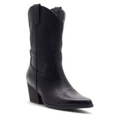 Kowbojki Jenny Fairy. Czarne botki Jenny Fairy, bez obcasa, na słupku, bez zapięcia. Za 99.99 zł.