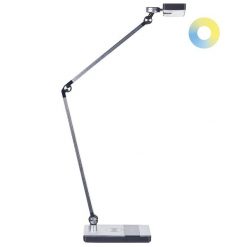 Lampa biurkowa led lacerta z ładowarką indukcyjną metal srebrny. Szare kolczyki BLmeble, metalowe. W wyprzedaży za 316.00 zł.