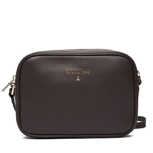 Torebka Patrizia Pepe. Brązowe listonoszki Patrizia Pepe, bez wzorów, bez dodatków. Za 439.99 zł.