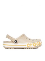 Crocs Klapki WB-BAYABAND CLOG 205089-2V3 Beżowy. Brązowe klapki Crocs, bez wzorów, z tworzywa sztucznego, bez obcasa. Za 229.99 zł.