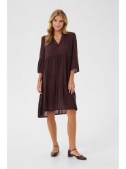 Kaffe Sukienka w kolorze brązowym rozmiar: 42. Brązowe sukienki Kaffe, na co dzień, s, bez wzorów, z wiskozy, klasyczne, bez kołnierzyka, bez ramiączek, midi, proste. Za 113.36 zł.