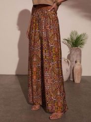 LA Angels Spodnie w kolorze beżowo-oliwkowo-jasnobrązowym rozmiar: L. Brązowe spodnie materiałowe LA Angels, na co dzień, l, bez wzorów, z materiału, z podwyższonym stanem. Za 130.99 zł.