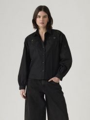 Levi's Koszula w kolorze czarnym rozmiar: M. Czarne koszule Levi's®, m, bez wzorów, z bawełny, bez kołnierzyka, bez ramiączek. Za 150.72 zł.