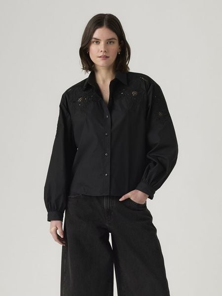 Levi's Koszula w kolorze czarnym rozmiar: M. Czarne koszule Levi's®, m, bez wzorów, z bawełny, bez kołnierzyka, bez ramiączek. Za 146.28 zł.