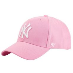 Czapka z daszkiem - New York Yankees Czapka regulowana. Czerwone czapki 47 Brand, bez wzorów, sportowe. Za 109.99 zł.
