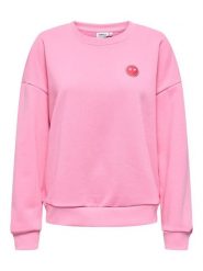ONLY Bluza w kolorze jasnoróżowym rozmiar: L. Różowe bluzy Only, l, bez wzorów, z bawełny, bez kaptura. Za 113.63 zł.