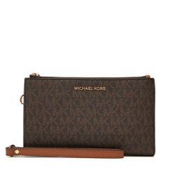 Duży Portfel Damski MICHAEL Michael Kors. Brązowe portfele MICHAEL Michael Kors, bez wzorów. Za 669.99 zł.