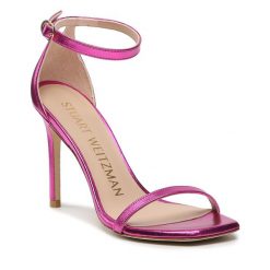 Sandały Stuart Weitzman. Czerwone sandały Stuart Weitzman, bez wzorów, bez obcasa, na szpilce, bez zapięcia. Za 1,149.00 zł.