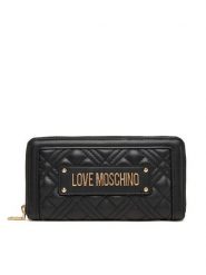LOVE MOSCHINO Duży Portfel Damski JC5600PP1NLA0000 Czarny. Czarne portfele Love Moschino, bez wzorów, ze skóry. Za 439.99 zł.