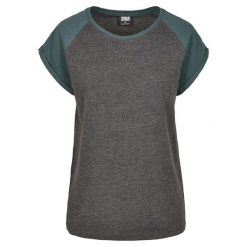 Damski T-shirt w dużych rozmiarach Urban Classic contrat raglan. Brązowe t-shirty Urban Classics, bez wzorów, bez kołnierzyka, bez ramiączek. Za 102.00 zł.