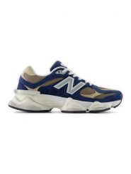 New Balance Skórzane sneakersy "9060" w kolorze granatowo-beżowym rozmiar: 37,5. Brązowe trampki New Balance, bez wzorów, z materiału, bez zapięcia. Za 740.95 zł.