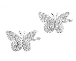 Kolczyki srebrne z cyrkoniami - motyle. Szare kolczyki Apart, z cyrkonią, srebrne. Za 94.00 zł.