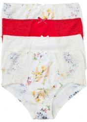 Figi maxi panty (4 pary), z bawełny organicznej. Białe figi bonprix, bez wzorów, z bawełny. Za 75.96 zł.