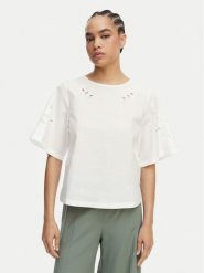 Weekend Max Mara Bluzka Targa 2615941102 Biały Regular Fit. Białe bluzki Weekend Max Mara, l, bez wzorów, z bawełny, bez kołnierzyka, bez ramiączek. Za 679.99 zł.