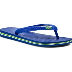 Japonki HAVAIANAS - Brasil 40000322711 Marine Blue. Niebieskie klapki Havaianas, bez wzorów, z tworzywa sztucznego, bez obcasa. W wyprzedaży za 69.00 zł.