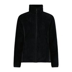 Bluza polarowa damska CMP 35P1566 Jacquard Highloft. Czarne bluzy CMP, bez wzorów, z polaru, bez kaptura. Za 249.99 zł.