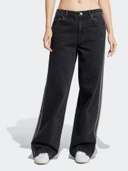 Adidas Dżinsy - Wide leg - w kolorze czarnym rozmiar: W31. Czarne jeansy Adidas, z aplikacjami. Za 284.45 zł.