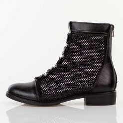 Czarne wiosenne ażurowe botki damskie Jezzi Asa62-130. Czarne botki Jezzi, na jesień, w ażurowe wzory, z jeansu, bez obcasa, na obcasie, bez zapięcia. Za 259.00 zł.
