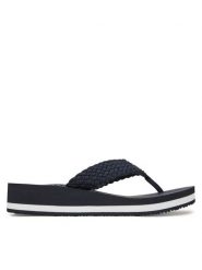 Tommy Hilfiger Japonki FW0FW08737 Granatowy. Niebieskie klapki TOMMY HILFIGER, bez wzorów, z materiału, bez obcasa. Za 199.99 zł.