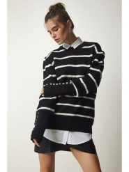 Happiness Istanbul Sweter w kolorze czarnym rozmiar: onesize. Czarne swetry Happiness Istanbul, bez wzorów, bez ramiączek. Za 73.99 zł.