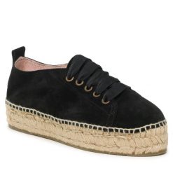 Espadryle Manebi. Czarne espadryle Manebi, bez wzorów, bez obcasa, bez zapięcia. Za 339.99 zł.