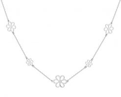 Naszyjnik srebrny - kwiaty. Szare naszyjniki Apart, srebrne. Za 269.00 zł.