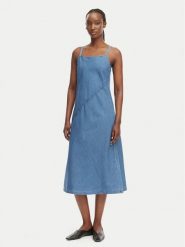 Calvin Klein Jeans Sukienka jeansowa LV047F748G Niebieski jasny Regular Fit. Niebieskie sukienki Calvin Klein Jeans, xl, bez wzorów, z bawełny, bez kołnierzyka, bez ramiączek. Za 529.99 zł.