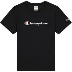 Koszulka damska Champion SS Tee 117534. Czarne koszulki sportowe Champion, bez wzorów, z bawełny, bez ramiączek. Za 95.00 zł.