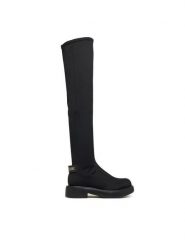 LOVE MOSCHINO Muszkieterki JA26114G1PIM400A Czarny. Czarne kozaki Love Moschino, z materiału, bez obcasa, na płaskiej podeszwie, bez zapięcia. Za 1,099.00 zł.