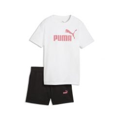 Młodzieżowy zestaw Essentials z koszulką i szortami z logo No.1 PUMA. Biała bluzki Puma, m, bez wzorów, z gumy, młodzieżowe, bez kołnierzyka, bez ramiączek. Za 169.00 zł.