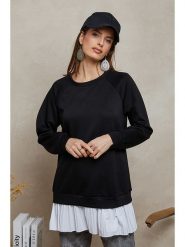 Plume Bluza "Nature" w kolorze czarnym rozmiar: M. Czarne bluzy Plume, m, bez wzorów, bez kaptura. Za 180.49 zł.