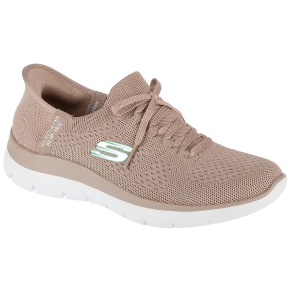 Buty sportowe Sneakersy damskie, Slip-Ins: Summits - New Daily. Szare obuwie sportowe Skechers, bez zapięcia. Za 369.99 zł.