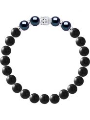 Pearline Bransoletka "Buddah" z perłami rozmiar: 22 cm. Czarne bransoletki Pearline, z perłą, srebrne. Za 208.99 zł.