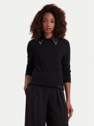 Liu Jo Sweter WF6452 MA16R Czarny Regular Fit. Czarne swetry Liu Jo, m, bez wzorów, z syntetyku, bez ramiączek. Za 649.99 zł.