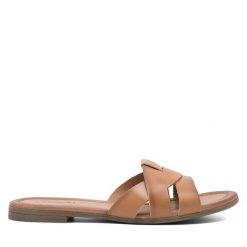 Klapki Lasocki. Brązowe klapki Lasocki, bez wzorów, bez obcasa. Za 139.99 zł.